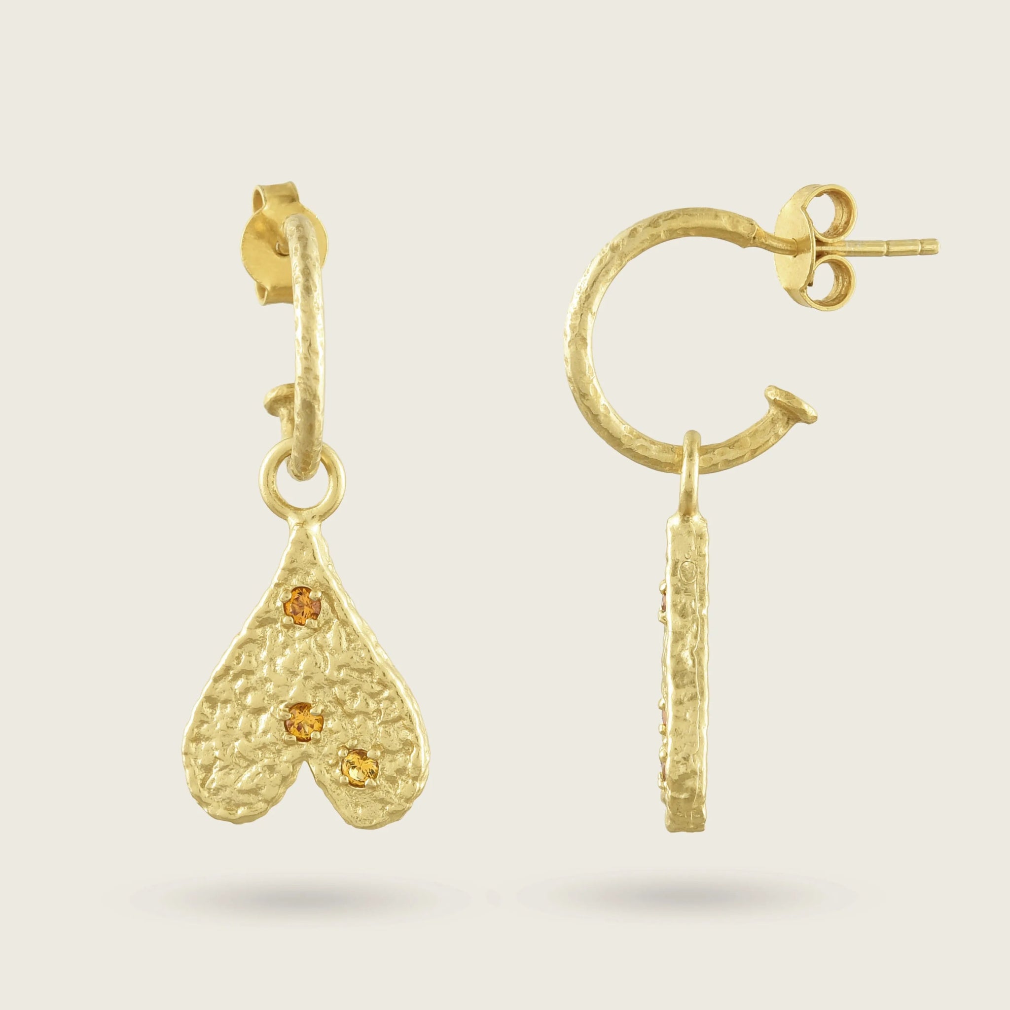 The Origins of Love Gold Hoop Earrings - Kensho Heirlooms