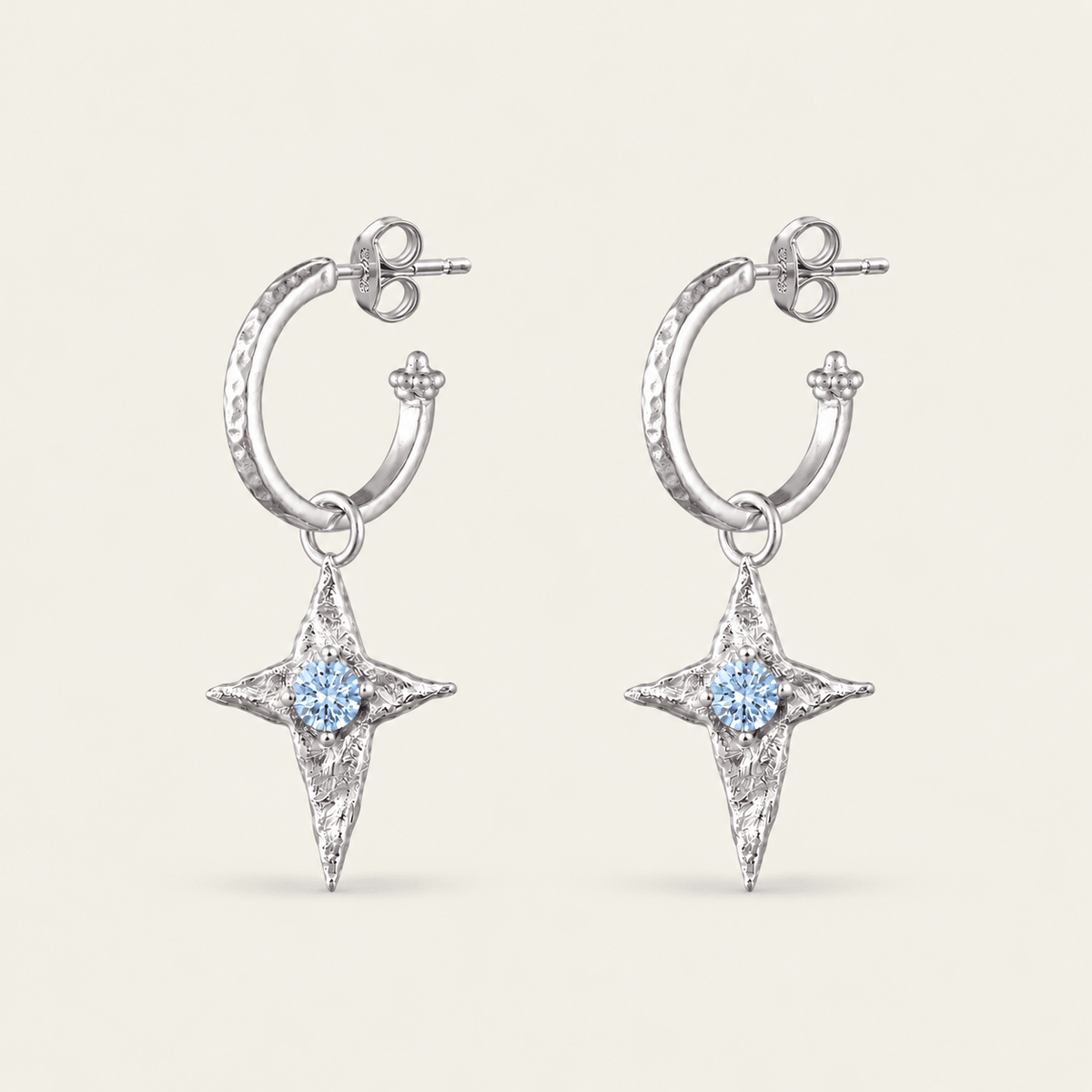 The Skycompass Silver Hoops (New) - Kensho Heirlooms
