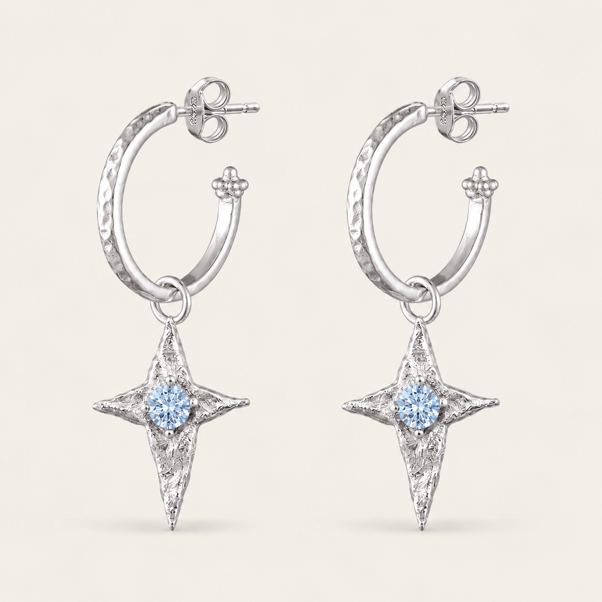The Skycompass Silver Hoops (New) - Kensho Heirlooms