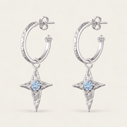 The Skycompass Silver Hoops (New) - Kensho Heirlooms