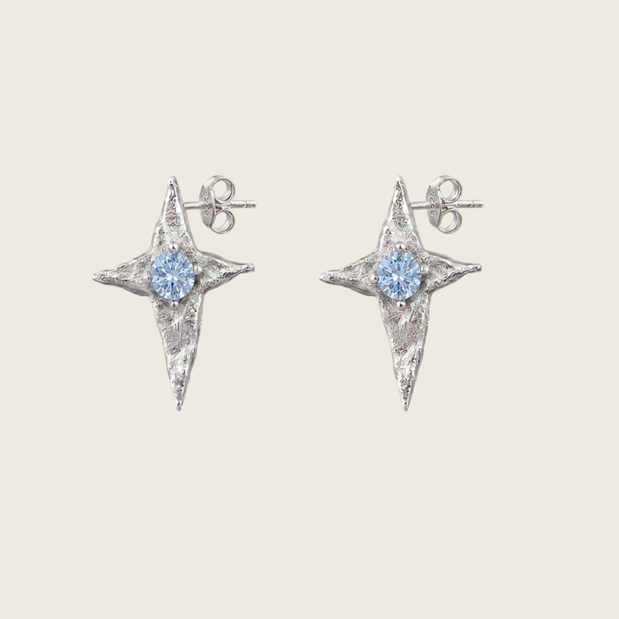 The Skycompass Silver Stud Earrings - Kensho Heirlooms