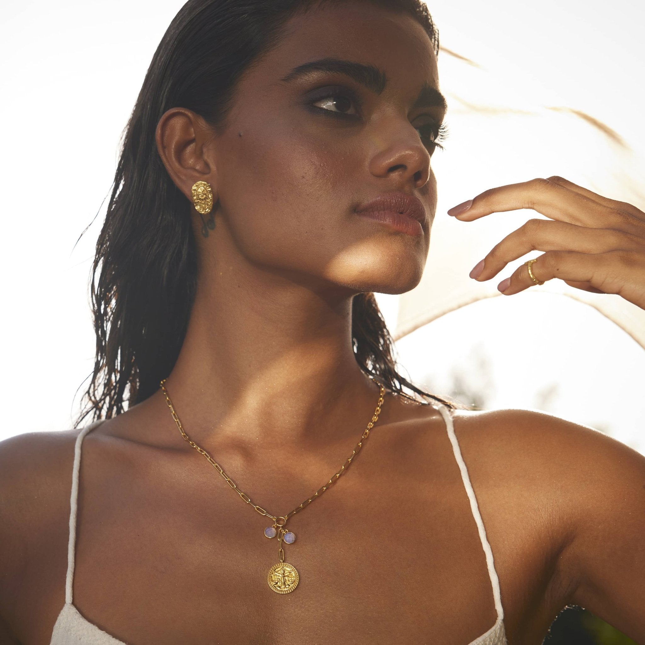 Eternal Vision in your Palm Studs - Kensho Heirlooms